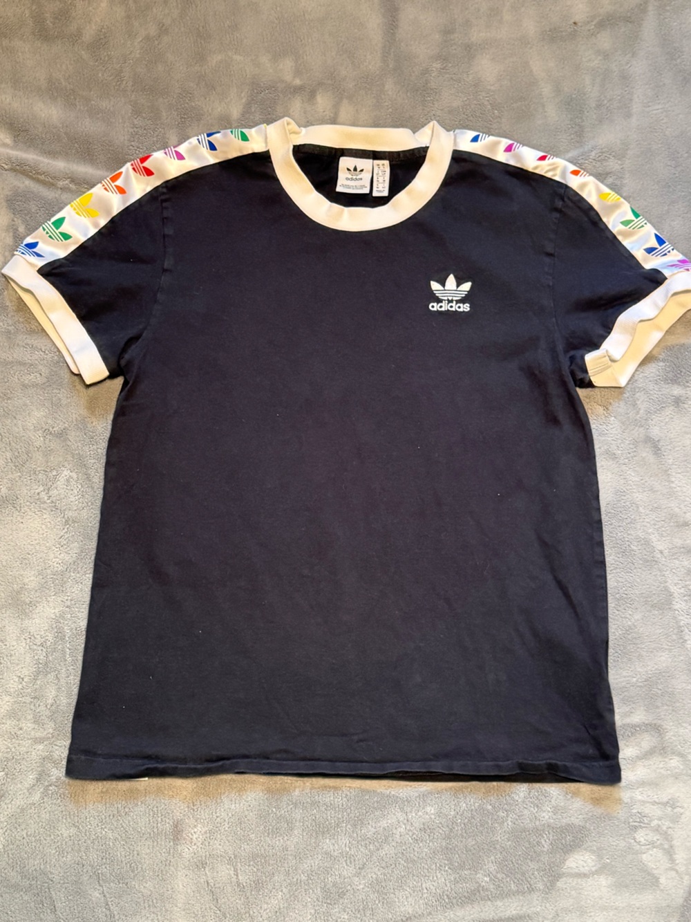 adidas Pride Black and White Logo Crewneck